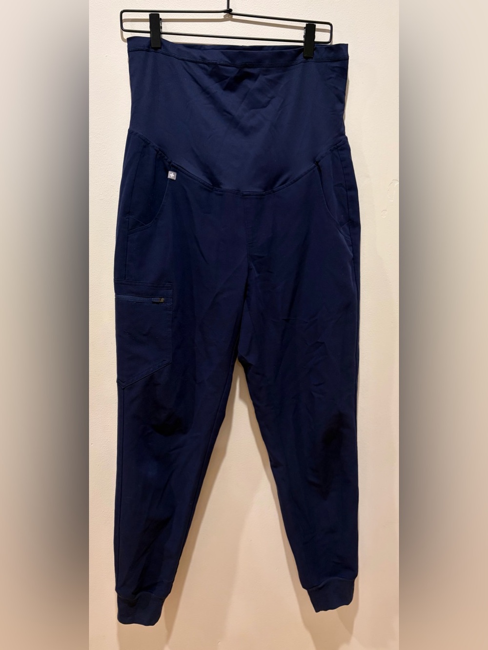 Figs Technical Collection Dark Navy Blue Zamora Maternity Joggers Scrubs Pants